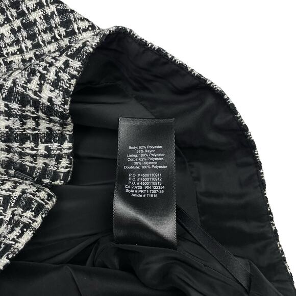 BABATON Aritzia Bryn Tweed Mini Skirt Sz 4 Black Espace - Picture 6 of 8